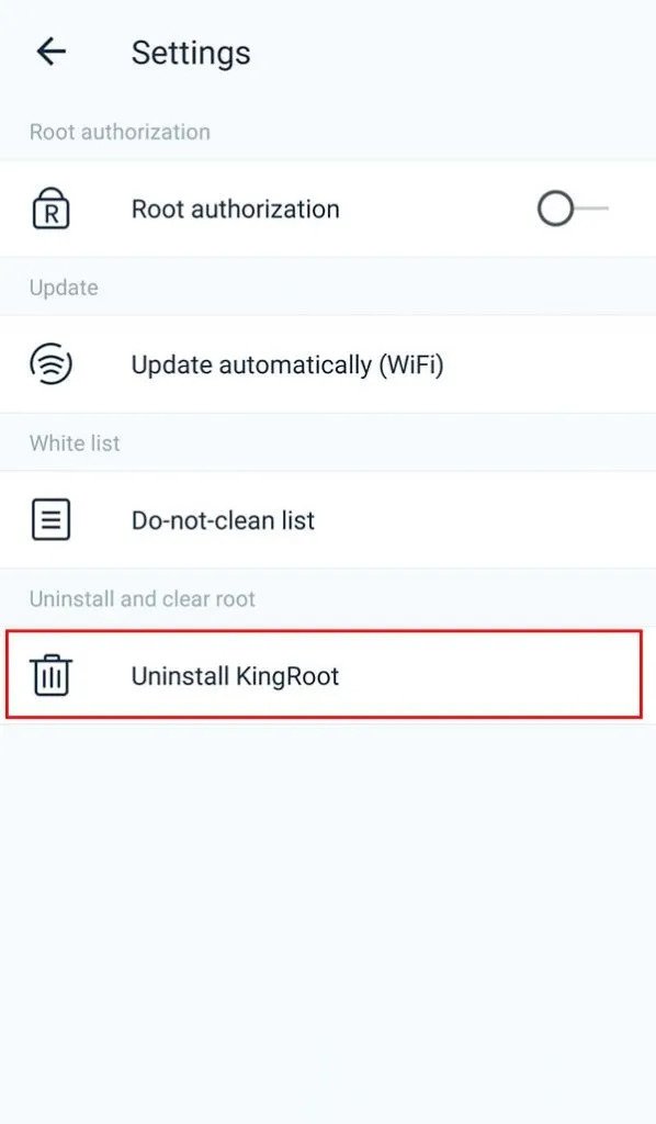 Uninstall Kingroot with Samsung Galaxy S21 