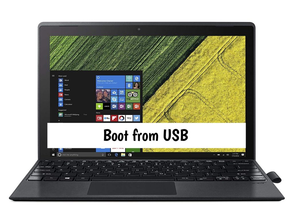 Acer Switch 3 boot from usb
