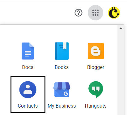 how to find contacts in gmail
