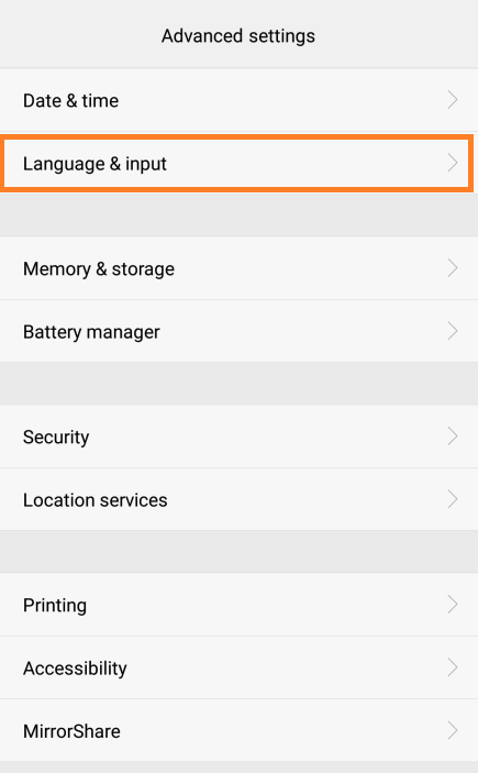 Change Language on Huawei 