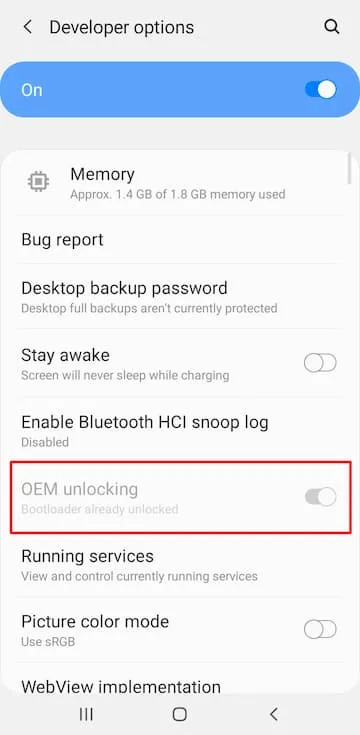 How to unlock OEM in Samsung Galaxy F62?